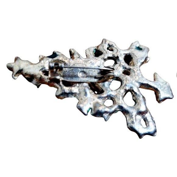 Christmas Tree and PEACE ON EARTH Wreath Pins 1950's Brooches Vintage Christmas - Picture 3 of 6